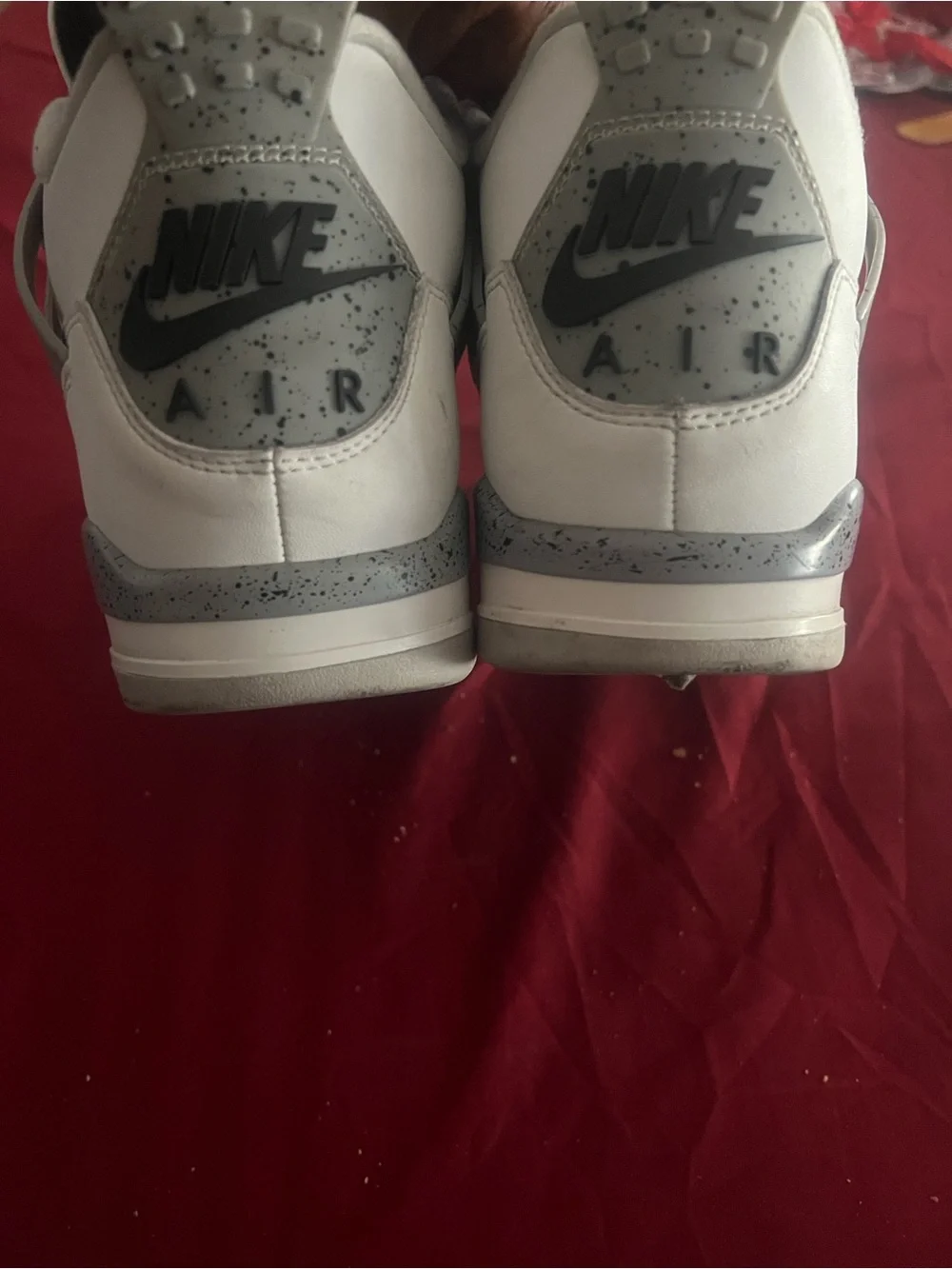 Jordan Retro 4 White with Cement Gray and Black Accents
